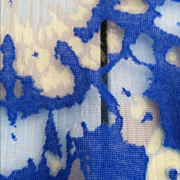 Language Language Royal Blue & Sheer Dressy Top - Picture 6 of 8